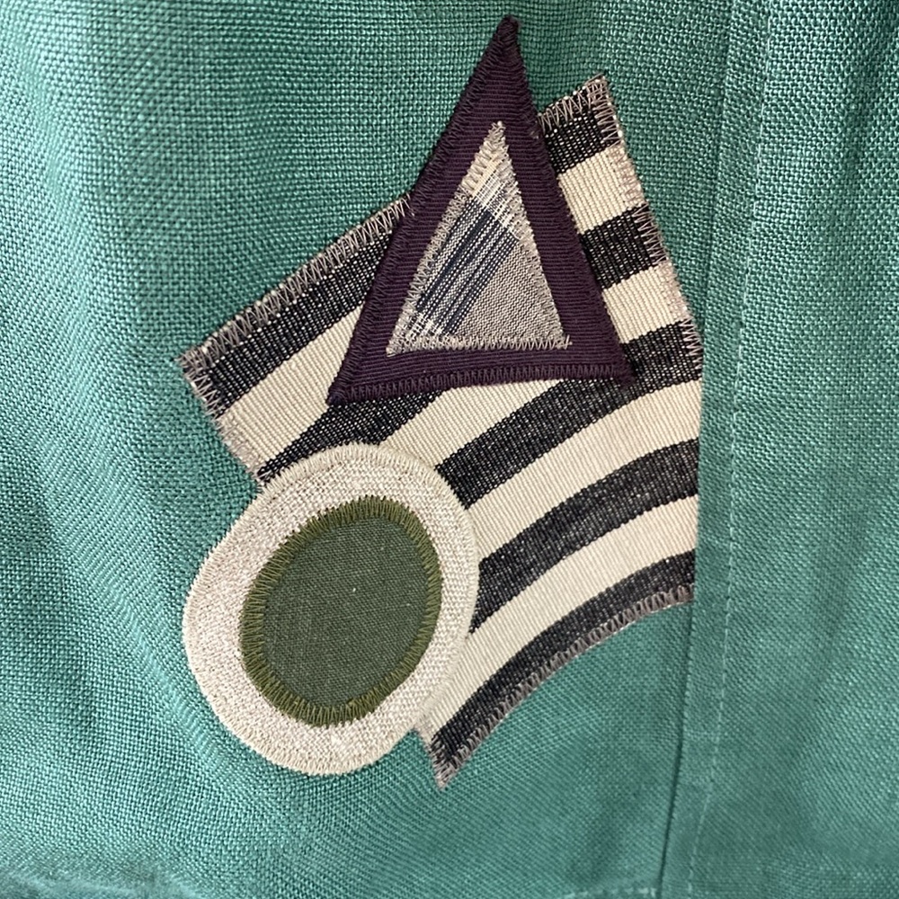 Vintage Beppa Geometric Patch Pattern Blazer 100%… - image 4